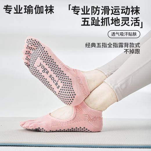 【59元任选3件】【腾飞系列】新款秋季薄款普拉提袜全棉耐磨专业运动五指袜防滑瑜伽袜（活动产品，收货7天内支持退换） 商品图0