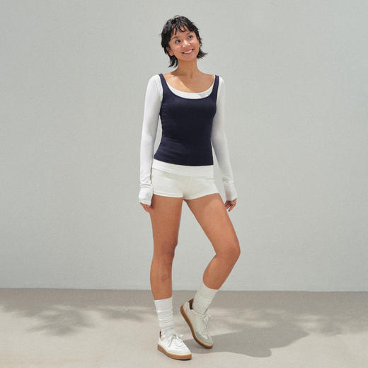 Ariseism 美式复古设计感长袖t恤女秋季新款修身上衣 商品图3