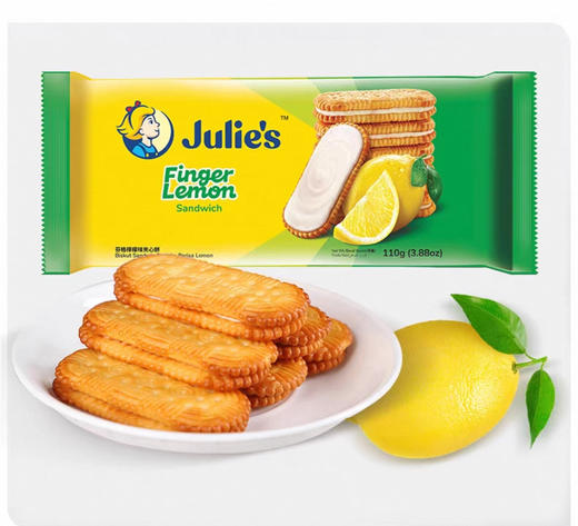 马来西亚Julie"s茱莉丝格柠檬味夹心饼干-264g 商品图3
