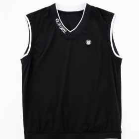 G*家新款男士薄款V领防风背心进口聚酯化纤与尼龙混纺 M424036200