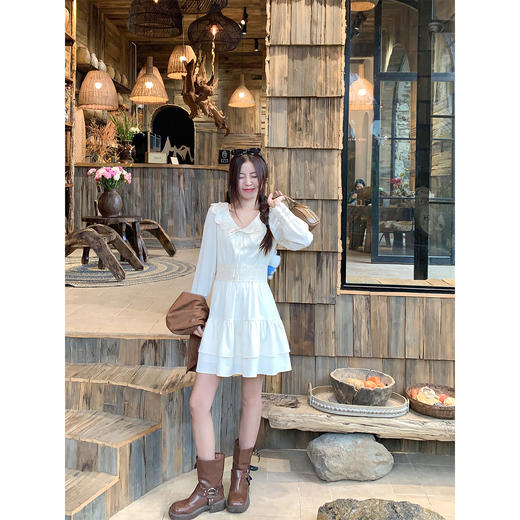 <曾小咸推荐>现货秒杀！微信超特价！花边领连衣裙 日常269.99 立减140 秒杀129.99！ 商品图3