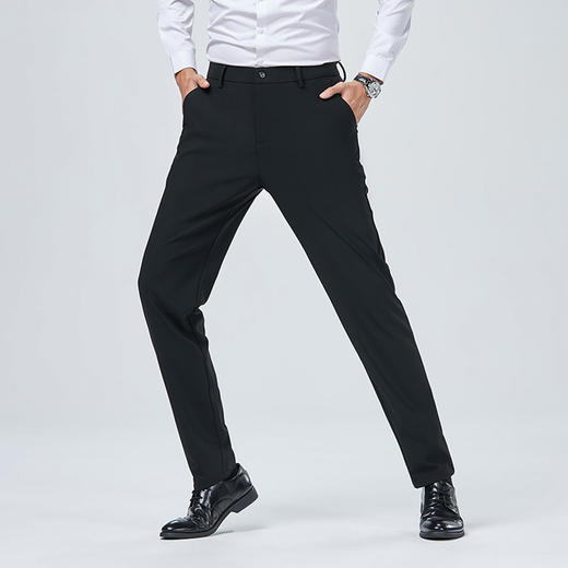 罗蒙春秋款男士休闲裤直筒显瘦男长裤休闲商务通勤百搭裤子弹力舒适 商品图2