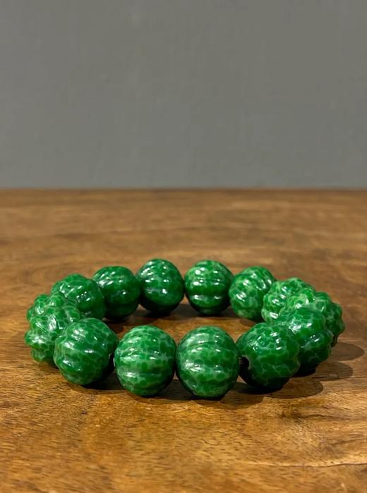 青蛙皮琉璃瓜棱珠手链，顺丰包邮 商品图1