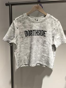 P&X设计师女装 针织短款T恤 灰色 825202252