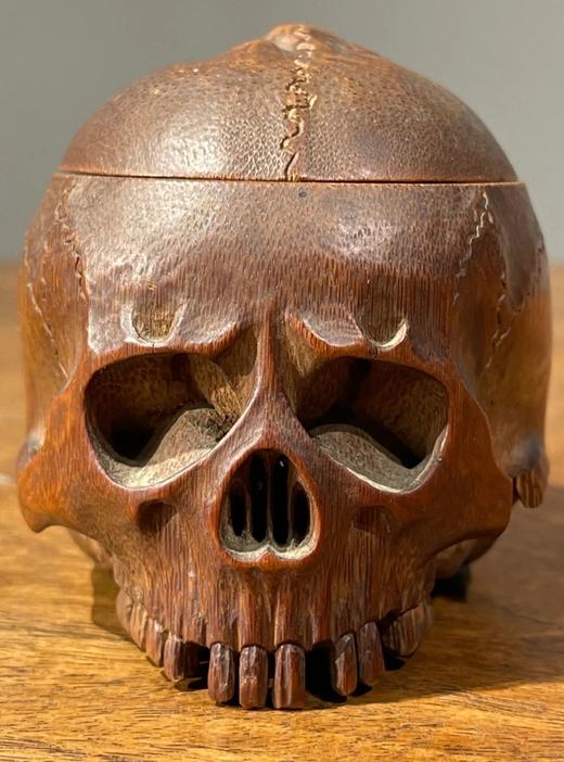 竹雕骷髅形盖盒，顺丰包邮 商品图5