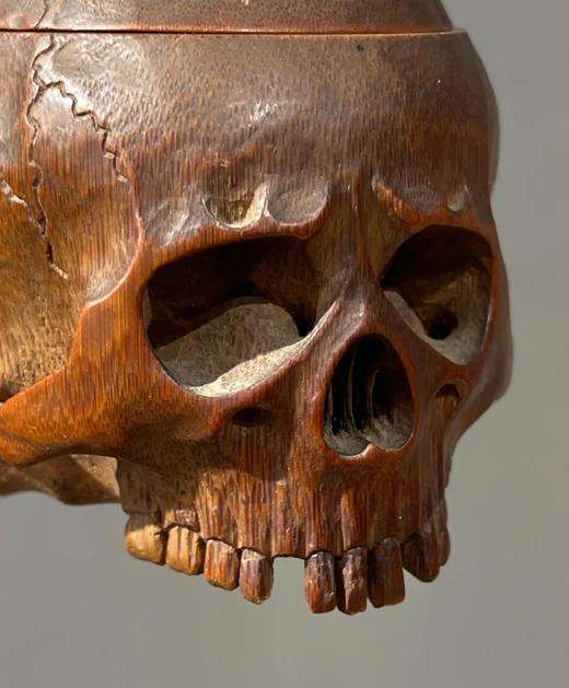 竹雕骷髅形盖盒，顺丰包邮 商品图14