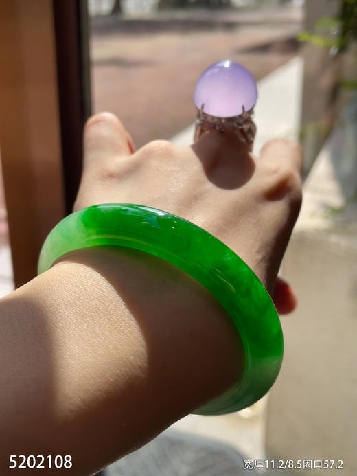 冰辣绿手镯【5202108】圈口57.2~具体价格微信咨询 商品图4