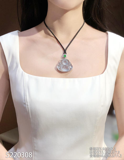 玻璃种佛公吊坠【5220308】具体价格微信咨询 商品图4