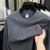 2025秋季新款休闲时尚刺绣打底衫长袖男T恤纯棉280克圆领男士卫衣 商品缩略图1
