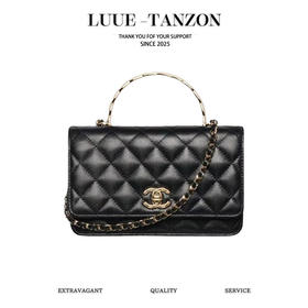 香奈儿 25s春夏 金属手柄口盖小号手拿斜挎包（LZ）