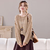 慵懒风镂空针织衫套头防晒罩衫，宽松休闲上衣毛衣CC-J6877 商品缩略图2