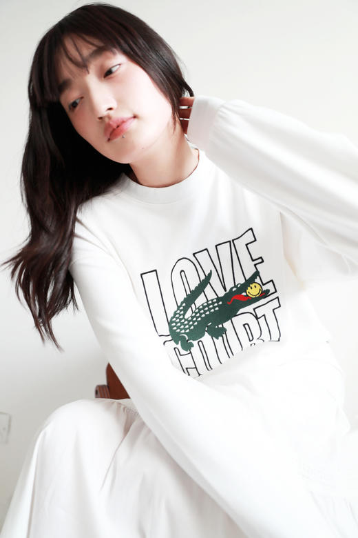 胸口刺绣+袖口小标，是限量联名款。网球美式圆领长袖卫衣C082466 商品图10