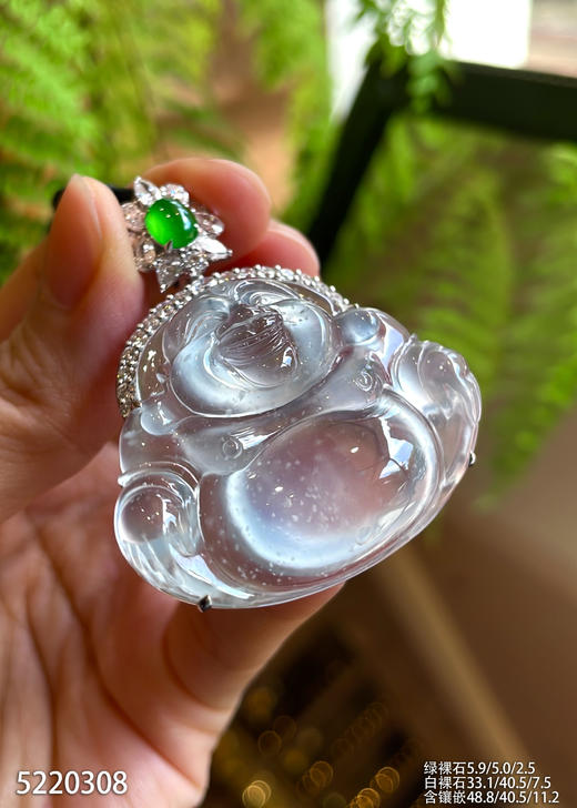 玻璃种佛公吊坠【5220308】具体价格微信咨询 商品图1