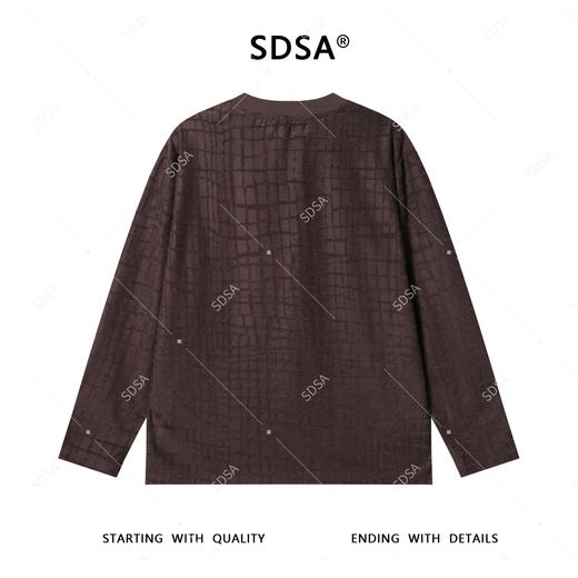 T4648SDSA男士秋冬新款轻奢痞帅男装美式格纹格子圆领长袖T恤复古百搭 商品图5