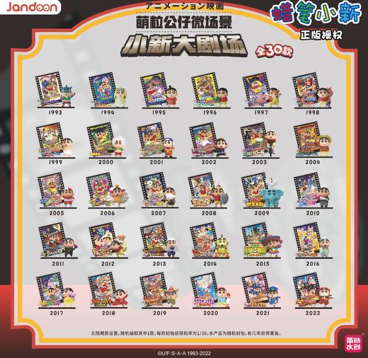 简动 蜡笔小新 小新大剧场 萌粒公仔 全30只/盒 盲盒 商品图0