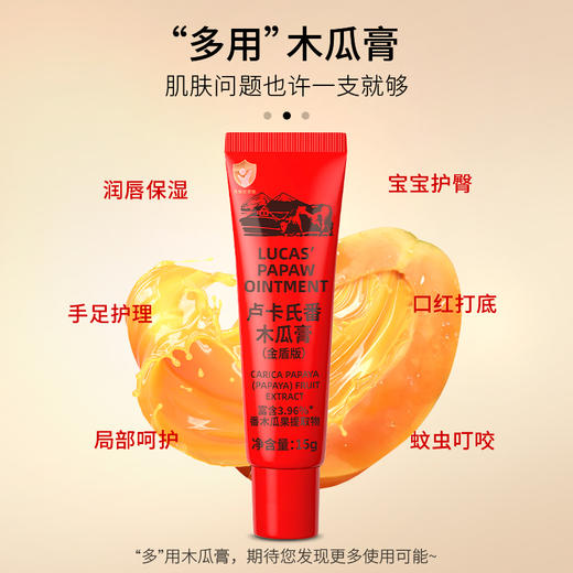 【居家常备】LUCAS' PAPAW OINTMENT卢卡氏番木瓜膏15g 商品图4