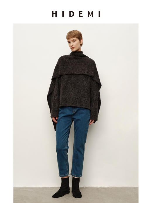 HIDEMI 美利奴圈圈羊毛上衣/围巾 商品图1