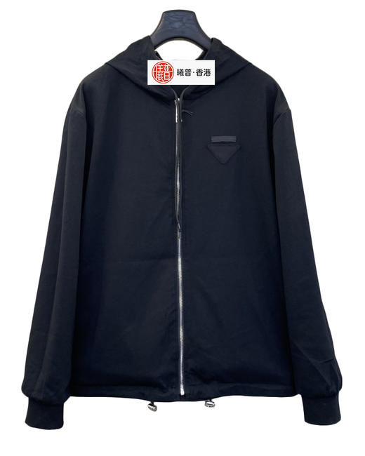 中性款贴布logo双面穿连帽外套020 商品图0