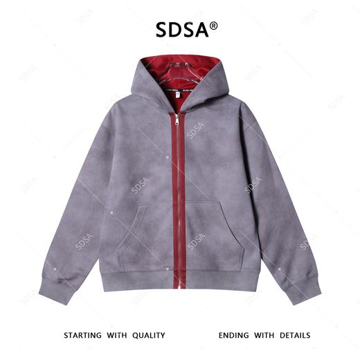 WT201SDSA男士秋冬新款轻奢痞帅男装韩版撞色拉链连帽卫衣百搭时尚外套 商品图1