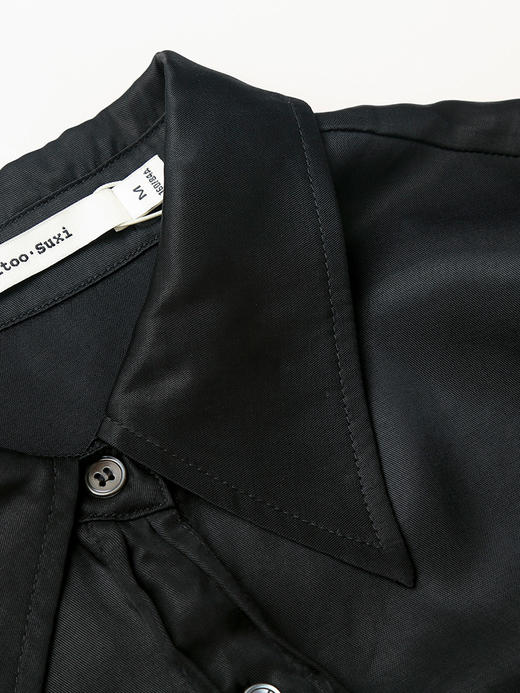 职场与时尚并存！黑色质感衬衫，简约设计尽显干练 商品图2