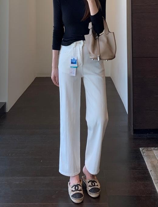 土耳其客供棉高腰显瘦窄版直筒裤 商品图3