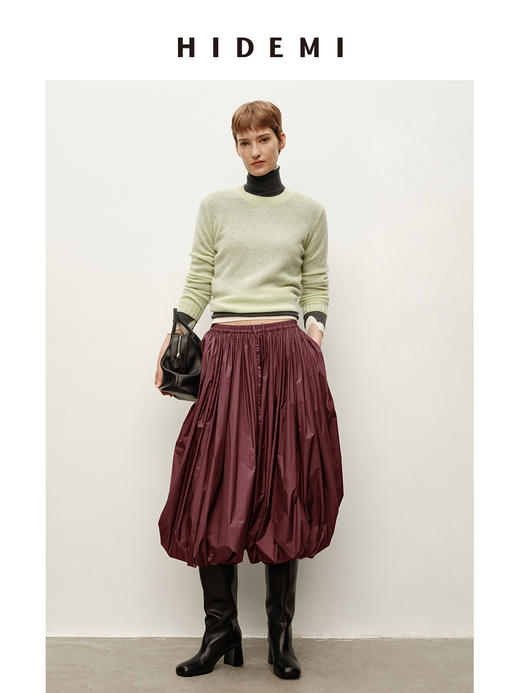 HIDEMI 超轻盈“灯笼裤”系列摩登松紧带褶皱感宽松长裤神裤 商品图3