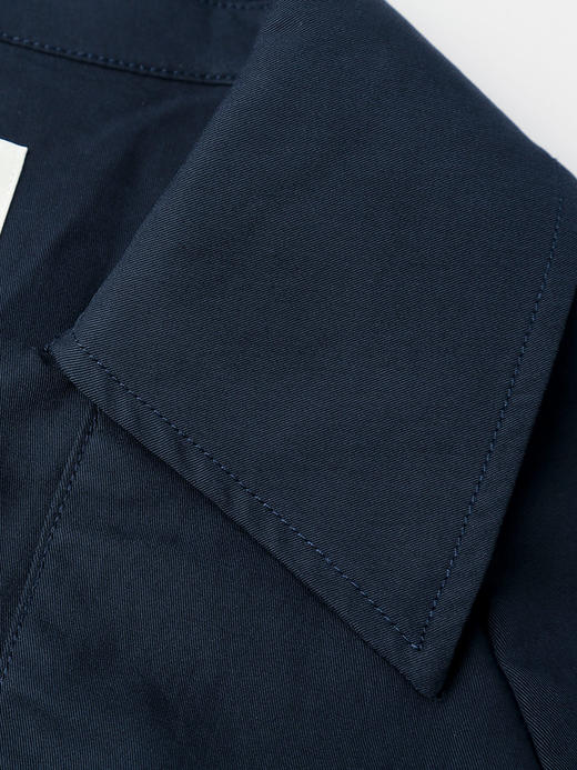 藏不住的优雅！藏青色风衣，袖口条纹细节增添精致感 商品图1