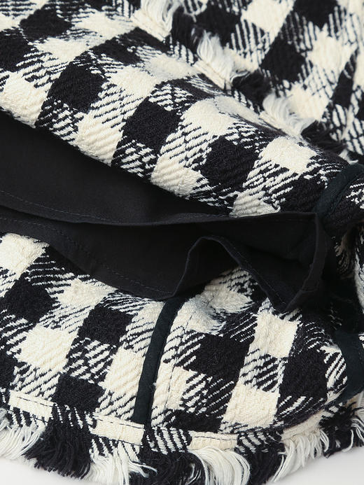 复古风来袭！黑白格纹半身裙，轻松打造时髦造型 商品图4