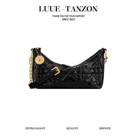 迪奥STAR HOBO 链条手袋 褶皱牛皮/黑色（LZ）