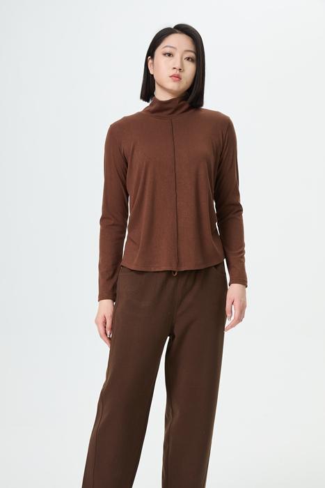 水淼2025冬新款高领宽松密包搞高弹休闲小衫1868 商品图5