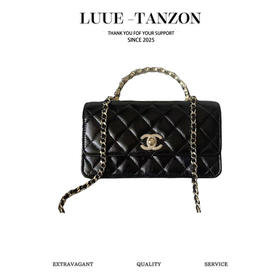 香奈儿 24P珍珠手柄风琴包 woc 黑色（LZ）