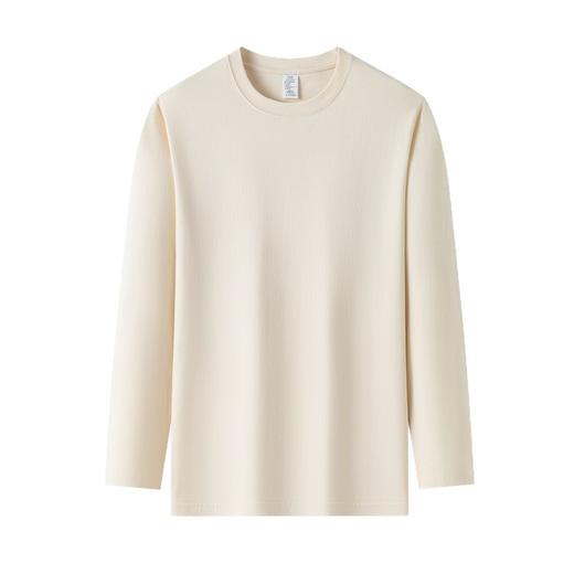 【买1送1 纯棉210g圆领男士长袖T恤】纯色男士打底衫宽松上衣百搭长袖 商品图7