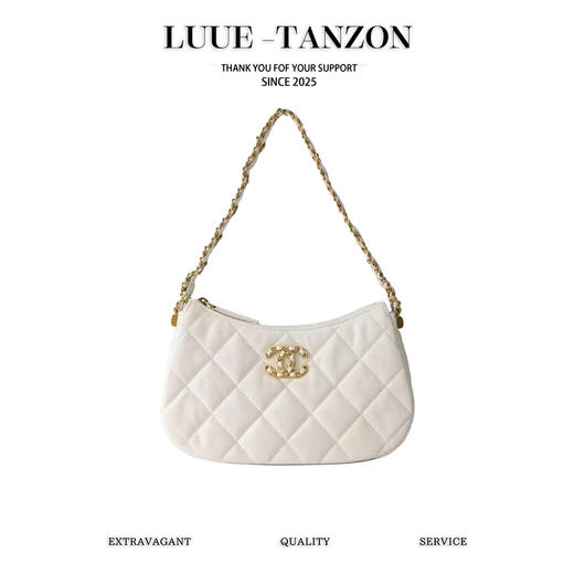 香奈儿 23K19 hoho 腋下包 大号/小号 白色（LZ） 商品图0