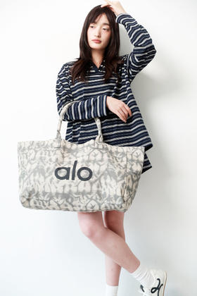 撸铁专用，老花帆布托特包。健身瑜伽大容量高颜值手提包C082458