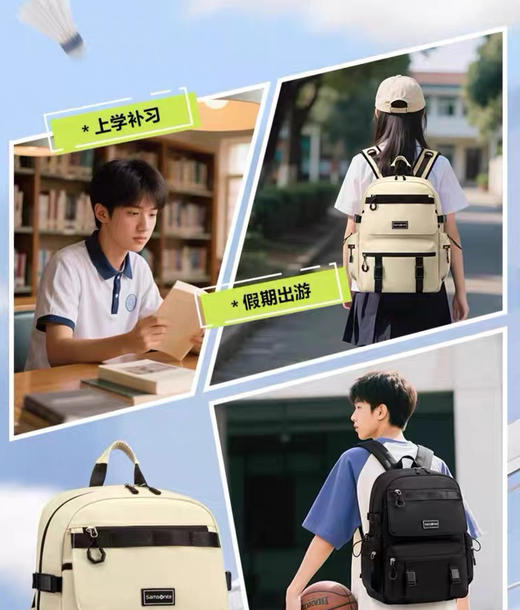 原单正品新秀丽轻量双肩书包23L082203 商品图5