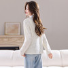 假两件衬衫拼接针织开衫，薄款毛衣外套长袖上衣CC-J6868 商品缩略图3