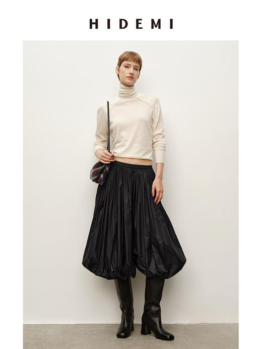 HIDEMI 超轻盈“灯笼裤”系列摩登松紧带褶皱感宽松长裤神裤 商品图2