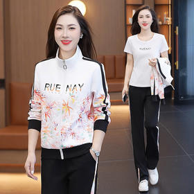 SP28-570082025春秋新款女运动休闲套装长袖POLO领春秋款训练服跑步服健身房