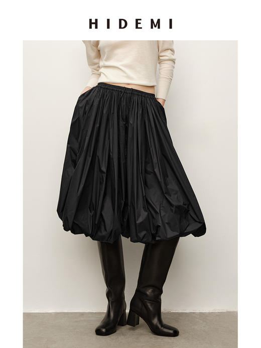 HIDEMI 超轻盈“灯笼裤”系列摩登松紧带褶皱感宽松长裤神裤 商品图1