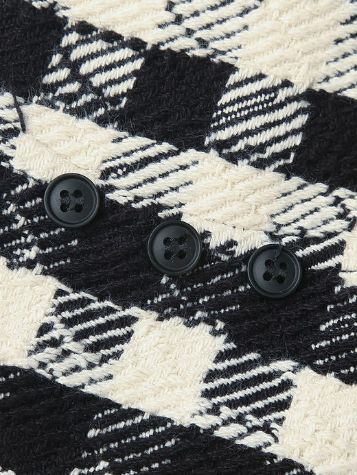 复古风来袭！黑白格纹半身裙，轻松打造时髦造型 商品图2