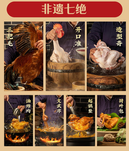 德州扒鸡真空传承1956华北母鸡礼盒1.2kg/盒 礼送中华老字号 熟食 开袋即食 商品图4