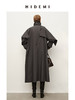 HIDEMI 极简几何不对称围巾设计感卷边宽松长款慵懒文艺风衣 商品缩略图6