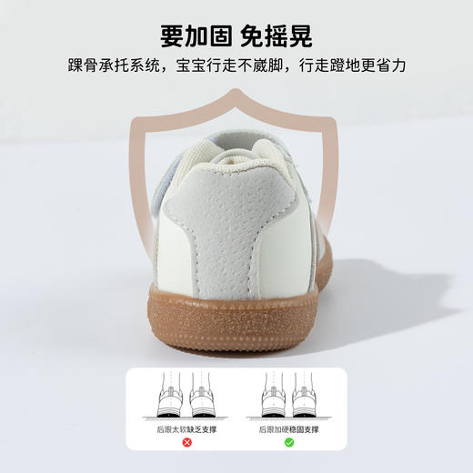 贝贝怡2025秋新款男宝防踢撞学步技能鞋软底轻便男童复古运动休闲鞋ZB4EX003 商品图7