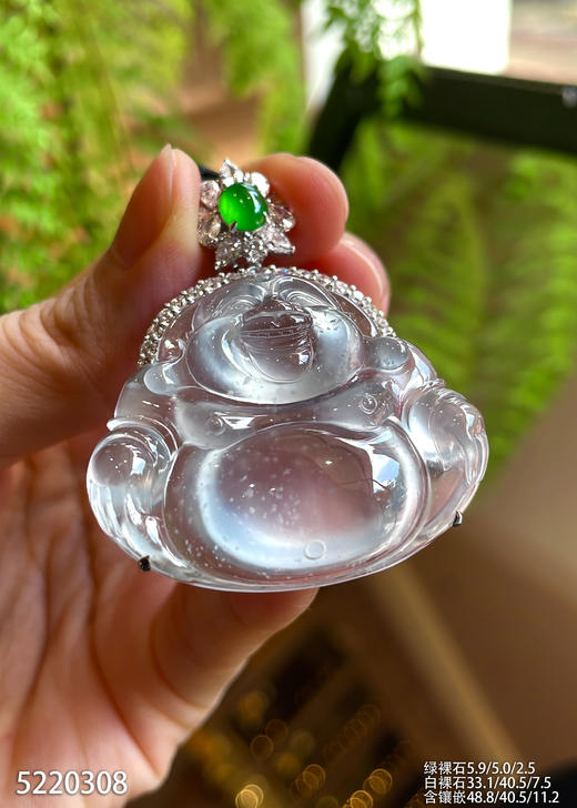 玻璃种佛公吊坠【5220308】具体价格微信咨询 商品图3