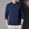 【买1送1 纯棉210g圆领男士长袖T恤】纯色男士打底衫宽松上衣百搭长袖 商品缩略图4