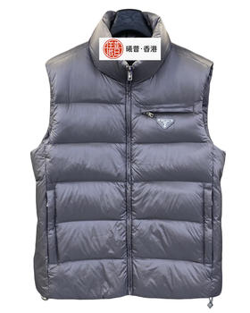 男款三角标羽绒马甲背心020