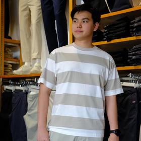 佐丹奴男装25年新款商场同款纯棉横间T恤01025261