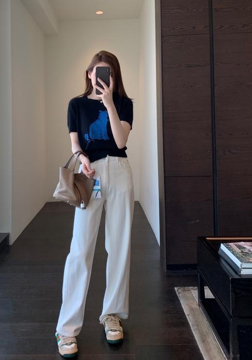 土耳其客供棉高腰显瘦窄版直筒裤 商品图2