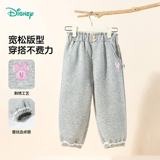 迪士尼女童新款秋季户外长裤百搭休闲裤中大童柔软有型裤子ZD3EK019 商品图5