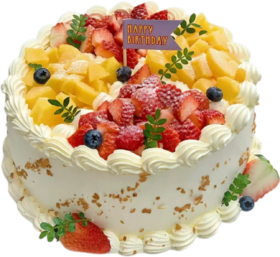 6英寸动物奶油蛋糕（水果款）款式随机